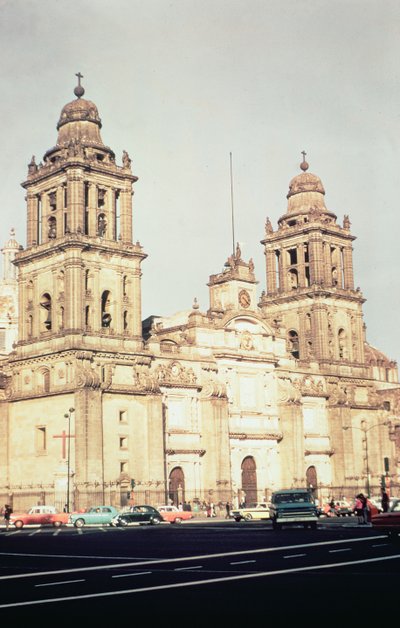 Exterior of Mexico City Cathedral from the North West, 16th Century by Unbekannt Unbekannt